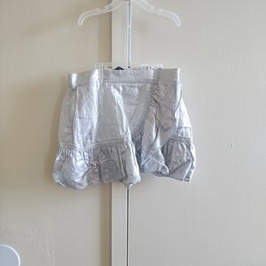 Zara Shimmering Silver Skirt